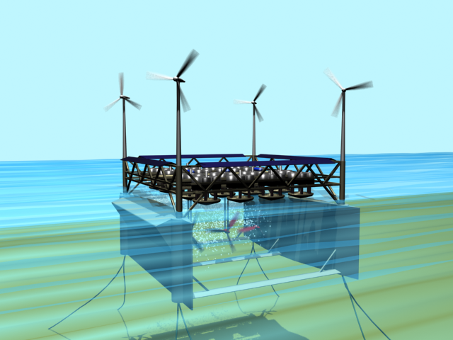 Artists Impression of the Ocean Energy Rig